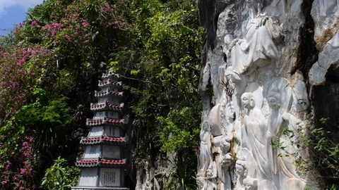 Temple of Marble Mountains Stock Footage 113651850