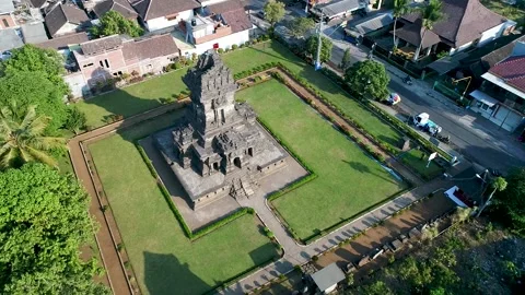 Temple In The Middle of Suburb 4 Video stock 139387704