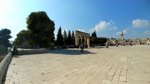 The Temple Mount and Dome of the Rock Stock Footage 99578837
