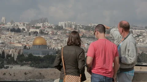 Temple Mount and Tourists 스톡 동영상 61776812