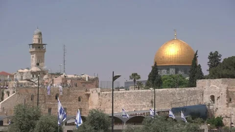 temple mount dome of the rock, concept p... | Stock Video | Pond5