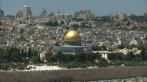 Temple Mount Jerusalem Stock Footage