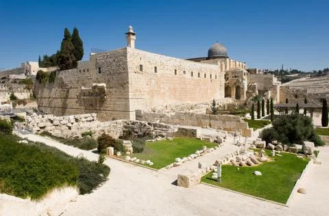 Temple mount in Jerusalem Stock Photos