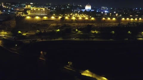 Temple mount at night Vidéo 66553353