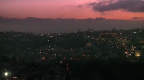 Temple mount at night time Video stock 609251