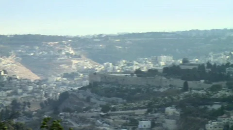 Temple Mount pan Stock Footage 606283