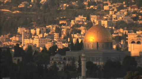 Temple Mount sunrise timelapse Stock Footage 721796