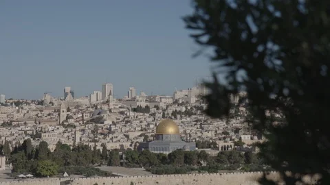 Temple Mount in a tilt shot, Jerusalem, Israel Stock Footage 86121272