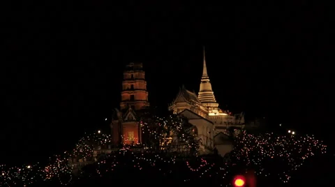 Temple On Mountain Stock Footage 61258938