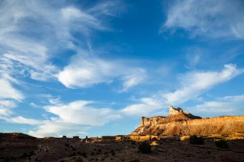 Temple Mountain Sunset Stock Photos