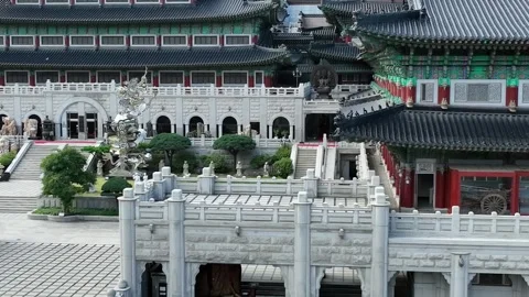 Temple in the mountain, temple in the forest Stock Footage 306033907