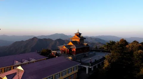 Temple in the mountains Stock Photos
