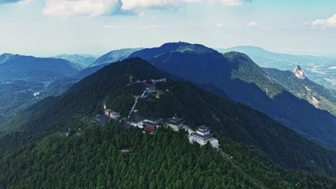 A temple on the mountaintop Stock Footage 325298774