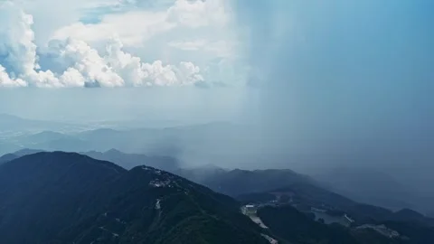 A temple on the mountaintop Stock Footage 325300203