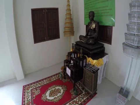 In the temple near the monk Stock Footage 72519358