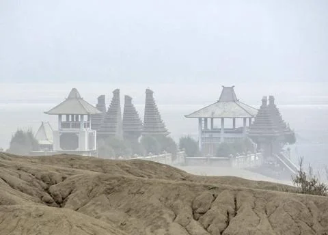 Temple near Mount Bromo in Java temple at Bromo Tengger Semeru National Pa... Stock Photos