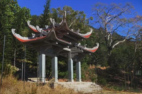 Temple of Nirvana Buddha on Ta Cu mountain Foto stock