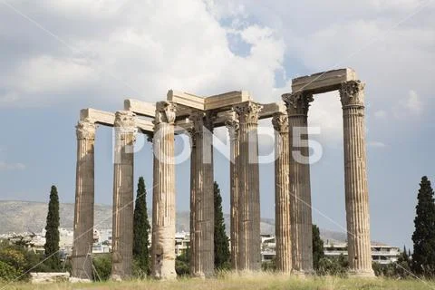 Temple of Olympian Zeus, Athens, Greece, Europe Stock Photos