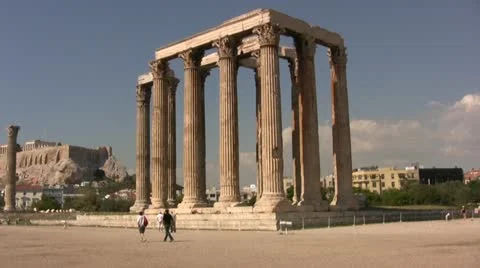 Temple of Olympian Zeus Stock Footage 12669673