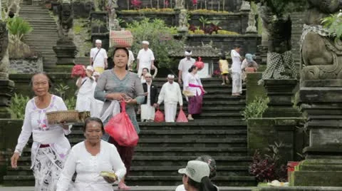 Temple pilgrims close Stock Footage 10958944