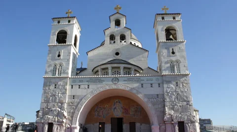 Temple in Podgorica, EDITORIAL Видео 34098871