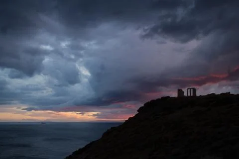 Temple of Poseidon Stock Photos