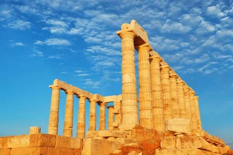 Temple of Poseidon Stock Photos