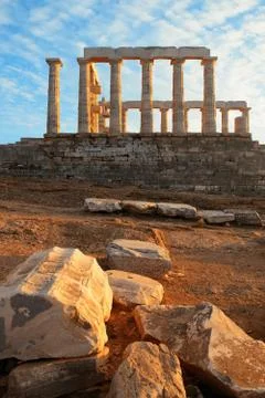 Temple of Poseidon Stock Photos