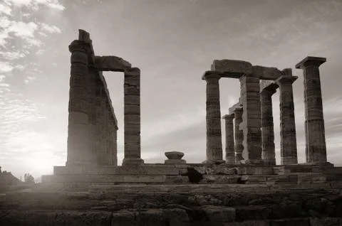 Temple of Poseidon Stock Photos
