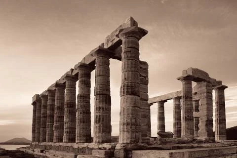 Temple of Poseidon Foto stock