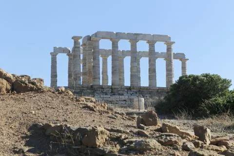 Temple of Poseidon Stock Photos
