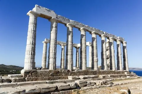 Temple of Poseidon Stock Photos