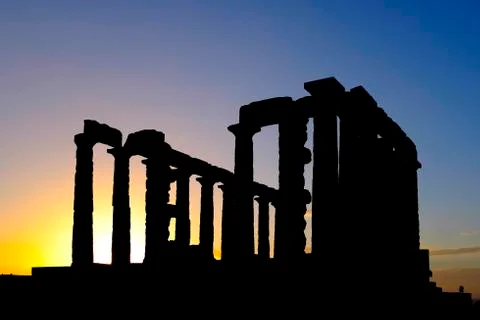 Temple of Poseidon Stock Photos