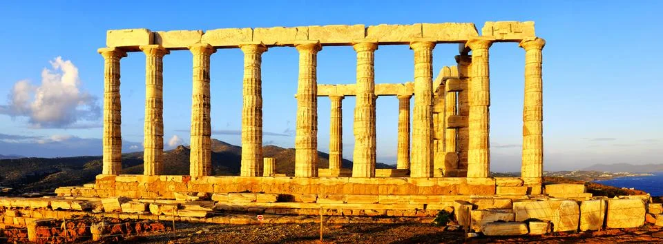 Temple of Poseidon Stock Photos