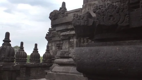 Temple of Prambanan. Relief Stock Footage 71623390