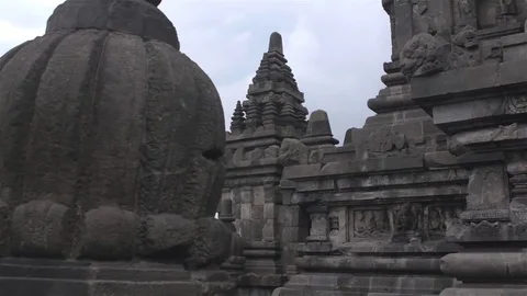 Temple of Prambanan. Relief Stock Footage 71623552