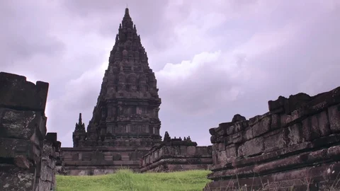 Temple of Prambanan. Timelapse Stock Footage 71623179
