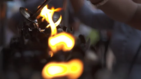 Temple prayer water Stock Footage 260590681