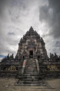 Temple prombanan complex in yogjakarta in java Stock Photos