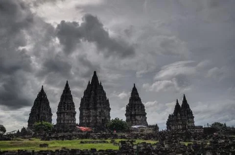 Temple prombanan complex in yogjakarta in java Stock-Fotos