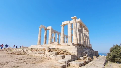 Temple of pseidon 1 1080p Stockbeeldmateriaal 125956836