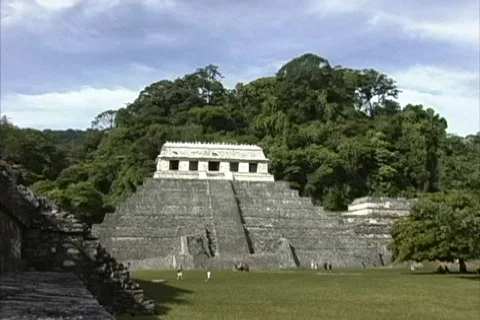  Temple pyramid Palenque Video stock 467732