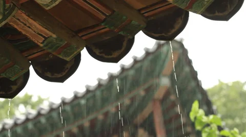 Temple on rainy day Stock Footage 27977521