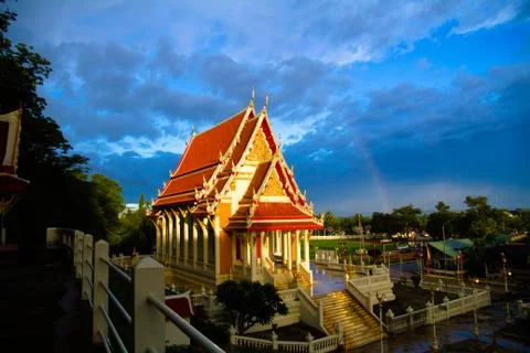 Temple at ratchaburi Stock Photos