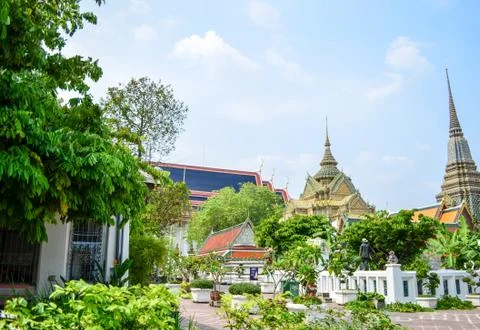 Temple of the Reclining Buddha Stock Photos