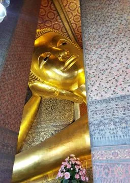 Temple of the Reclining Buddha Stock Photos