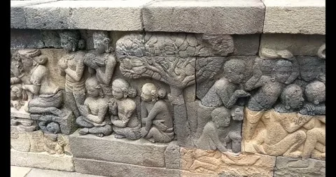 Temple reliefs Stock Footage 285595214