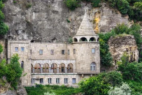 Temple in the rock. Stock Photos