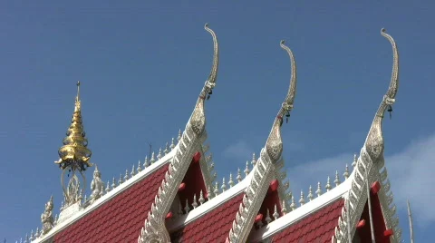 Temple Roof Stock Footage
