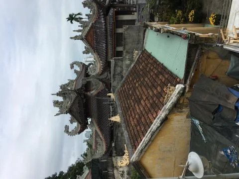 Temple Rooftops, Danang Stock Photos